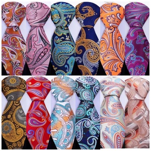 Toptan Özel Kişiselleştirilmiş Logolu Kravatlar Jakarlı Dokuma Paisley Polyester Erkek Kravat Lüks Düğün İş Kravatları - Product Image 2