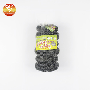 Spugne abrasive in acciaio zincato per cucina, spazzole per piatti ad alta resistenza all'abrasione, spugna abrasiva, spazzola in filo d'acciaio, fornite direttamente dalla fabbrica. - Product Image 5