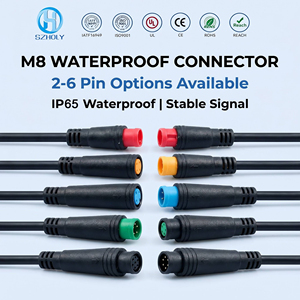 Konektor Kabel Listrik Pria dan Wanita 2 3 4 5 6 Pin M6 M7 M8 IP65 IP67 Tahan Air untuk Skuter - Product Image 2