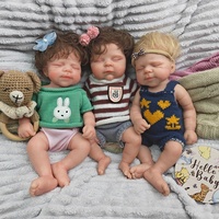 Poupée Reborn en Silicone de 30 cm, Réaliste au Toucher, Petite Poupée Muneca aux Membres Souples, Compagnon pour Enfants, Poupées Reborn avec Cheveux Implantés