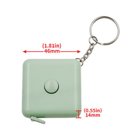 Vente en gros de mini ruban à mesurer carré 1.5m avec logo personnalisé Porte-clés rétractable souple pour la couture sur mesure de 60 pouces Porte-clés ruban à mesurer
