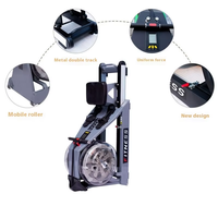 Máquina de remo de tanques de agua dobles de acero con monitor LCD de resistencia ajustable, remero de ejercicio interior para uso doméstico