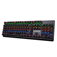 104 Tuşlu RGB Renkli Arkadan Aydınlatmalı Arapça Klavye Ergonomik Malzemeli Klavye Mouse Seti Mekanik Oyuncu Klavyesi