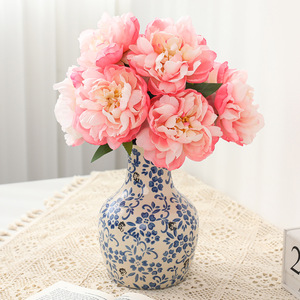Single Stem Peony Artificial Flower Silk High Simulation Chinese Style Living Room Decoration Spring Table Arrangement - Product Image 3