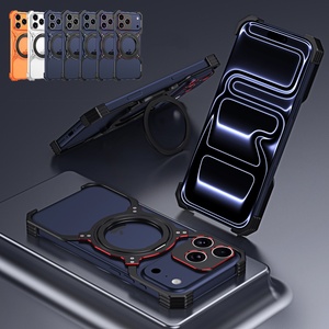 Custodia Magnetica in Metallo con Supporto per iPhone 17 16 14 13 15 12 Pro Max + 17 <span class=keywords><strong>Air</strong></span> 17e 16e, <span class=keywords><strong>Cover</strong></span> Dissipazione Calore e Protezione Lente - Product Image 1