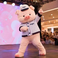 Mascotte d'usine originale, effet de marche de cochon, personnalisable, pour festival, Halloween, fête adulte, unisexe, tenue de mascotte