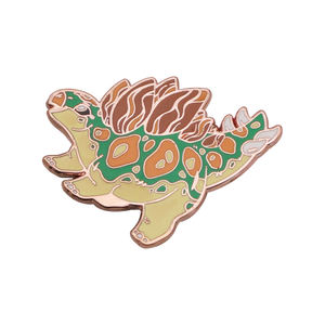 Insignia de metal personalizada de diseño gratuito, entrega rápida, insignia de dinosaurio personalizada de Zinc, broche de Pin esmaltado bonito de dibujos animados, mayorista - Product Image 6