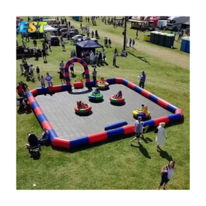 Gonflables en plein air course de piste gonflable commerciale pour auto tamponneuse gonflable go karts piste de course pour les enfants - Product Image 1