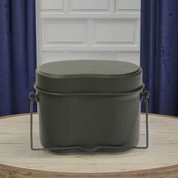 Vente en gros de casseroles et poêles pliables légères de style allemand JUNMA KEJI 1,2 L en aluminium carré pour la randonnée en plein air