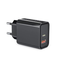 Adaptor Universal Pengisi Daya Cepat PD 30W USB A+C Dual Port Termurah untuk Ponsel & Laptop (Colokan EU/US/UK/JP)