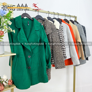 Casaco de Lã Feminino Usado por Atacado, Com Forro de Fleece, Casual, Tecido Misturado, Vintage para o Inverno - Product Image 2