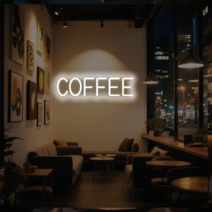 COFFEE Letreros Neon LED indoor hanging ambient light shop <b>sign</b> wall decoration light entrance indicator light luminous <b>sign</b> - Product Image 4