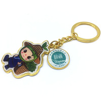 Porte-clés de carte d'identité de chien en métal personnalisé Porte-clés en caoutchouc personnalisé avec logo