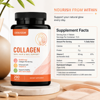 Produits de beauté très demandés : Comprimés de collagène marin hydrolysé de haute qualité pour femmes et hommes adultes, 290 comprimés/boîte, approvisionnement en gros