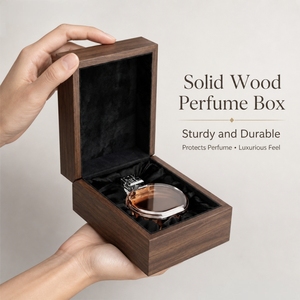 Caja de Madera Pequeña y Portátil para Cuidado Personal y Cosméticos, Caja de Perfume de Madera de Lujo, Empaque de Perfume, Caja de Regalo de Madera - Product Image 1