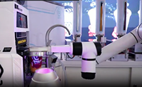 AI insansız süt çay meyve suyu içecek kahve Robot makinesi AUBO-iH10 taşınabilir masaüstü Robot kol ulaşmak 1350mm çin Cobot