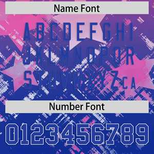 Maillot de football américain personnalisé rose royal avec dégradé d'étoiles - Product Image 4