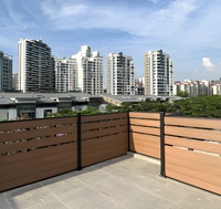 Panneau de clôture composite en aluminium WPC pour extérieur, résistant aux UV, décoratif