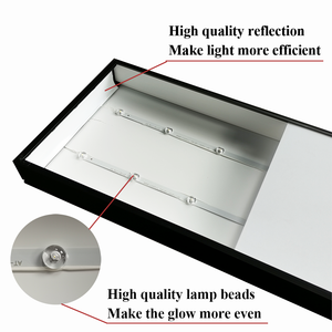 หลอดไฟ LED ทรงสี่เหลี่ยมทำจากพลาสติก48W เพื่อการให้แสงสว่างที่ดีเยี่ยมในพื้นที่ทำงานในสำนักงานที่ทันสมัย - Product Image 4