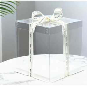 กล่องเค้กอบคุณภาพสูงแบบใส PET พร้อมการ์ดสีขาวเกรดอาหารสำหรับขายส่ง - Product Image 3