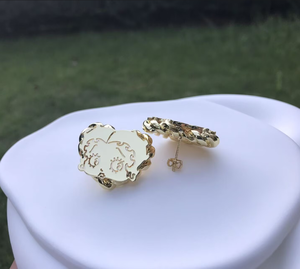 Custom Cartoon Cat Character Bamboo Hoop <b>Earrings</b> Women Trendy Stainless Steel Twist 18K Gold Plated Party Custom <b>Name</b> - Product Image 5