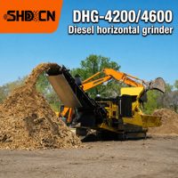 Broyeur horizontal sur chenilles autopropulsé diesel pour le bois