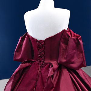 Jancember 222190 Formelle Rouge Modeste Satin Partie Élégante Robe De Soirée Robes - Product Image 6