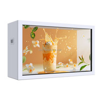 Pantalla LCD de Doble Cara de 55 Pulgadas para Exhibición en Tiendas, Pantalla de Señalización de Alto Brillo Orientada a la Ventana, Máquina LCD para Publicidad en Tiendas