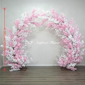 Bridal Bouquet Reception Stage <b>Backdrop</b> <b>Frame</b> Arch Flower Wedding Decoration Cherry Blossom Trees Custom Floral Arrangements - Product Image 3