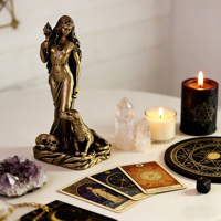Statue de la déesse grecque Hécate en résine, finition bronze, figurine décorative pour autel de sorcellerie, cadeau occulte pour la maison et la spiritualité