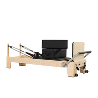Meilleures ventes : Ensemble de fitness Pilates Reformer en bois d'érable, équipement de santé portable pour studio de Pilates, améliore la posture et le gain de poids