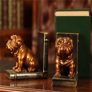 Porte-livres décoratifs en résine en forme de chiot <span class=keywords><strong>Shar</strong></span> <span class=keywords><strong>Pei</strong></span> mignon, style rustique américain, ornements de décoration intérieure vintage vieillis - Product Image 3