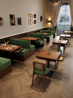 Meubles en bois massif HUALIN pour restaurants, cafés et hôtels : tables à manger, chaises et banquettes