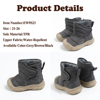 Bottes de neige pour enfants unisexes, imperméables, antidérapantes, chaudes, avec fermeture à boucle et fermeture éclair, doublure en fourrure pour les activités de plein air par temps neigeux