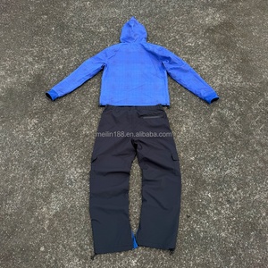 Custom Reversible Windbreaker <b>Jacket</b> and Nylon Track Pants Set Zipper <b>Pullover</b> Hoody Sweatsuit <b>Men</b> Windbreaker Tracksuit for <b>Men</b> - Product Image 3