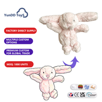 Peluche Lapin en Tissu Ultra Doux en Coton PP Écologique Brodé Personnalisé de Haute Qualité pour Bébé Saint-Valentin