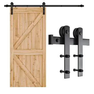 Porta scorrevole del fienile con kit hardware per alluminio stile antico in legno porta porta stalla scorrevole