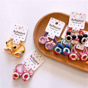 2 pz dolci da bambina elastici per capelli <span class=keywords><strong>con</strong></span> fiocchi a forma di fiori piccoli accessori per capelli per bambini - Product Image 3