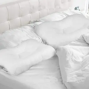 Atacado preço de fábrica confortável poliéster/algodão cama pescoço travesseiro para dor no pescoço