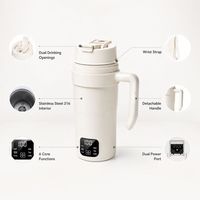 Bouilloire Électrique Portable 220V pour Voyage et Thé, Mélangeur de Peinture, Bouilloire Thermique à Bec Verseur 500ml avec Écran Moderne