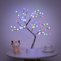 Lampu meja pohon LED dekorasi dalam ruangan lampu malam untuk Natal dalam ruangan dekorasi ruang tamu atau hadiah ulang tahun