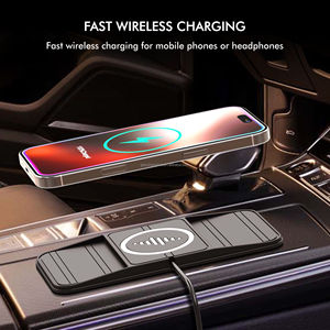 Cargador de Coche Universal, Productos de Dropshipping, Base de Carga Inalámbrica Rápida de 15 W para iPhone Series y para Samsung para <span class=keywords><strong>Airpods</strong></span> - Product Image 6