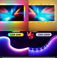 Tiras LED RGB COB de 12V, 5mm de ancho, Color de sueño arcoíris, USB, Smart SPI, direccionable, Ws2811, Ws2812, tira LED de cobre RGB programable