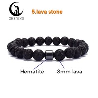 Zhe Ying 6/8mm Edelstein mit Hämatit Heil kristall Großhandel Kristall Naturstein Perlen mit Hämatit Perlen Armband