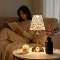 Lüks Papyon LED Masa Lambası - Şarj Edilebilir Dokunmatik Kontrollü Kısılabilir DIY Gece Lambası Yatak Odası ve Oturma Odası İçin - Toptan Satış Mevcut