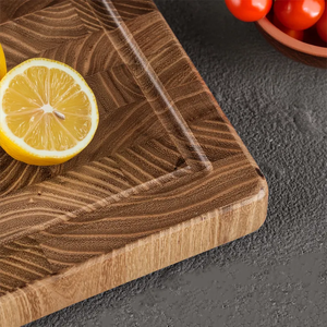 Planche à découper en grain <span class=keywords><strong>de</strong></span> bois <span class=keywords><strong>de</strong></span> teck robuste bloc <span class=keywords><strong>de</strong></span> boucher bloc à découper <span class=keywords><strong>de</strong></span> cuisine Double face avec poignée pour la cuisine à la maison - Product Image 5