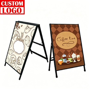 Double Sided Wind Resistant Foldable 22.375x34 Poster Frame for Bar Burger Shop Outdoor Sidewalk Advertising - Product Image 1