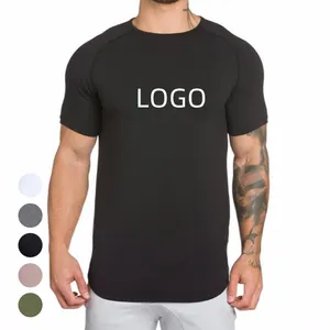 T-shirt de sport de compression vierge personnalisé pour Gym Fitness Running Men Activewear Gym Clothing Workout Muscle T Shirt