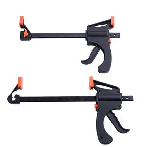 Herramienta de Alta Calidad, Abrazadera de Carpintero de Plástico y Metal de 4 Pulgadas para Fijación de Madera Contrachapada, Resistencia a la Compresión Ajustable, Superficie Electrochapada - Product Image 3