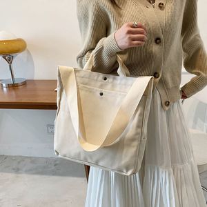 Sacs fourre-tout en toile de coton personnalisés, résistants, réutilisables, blancs et noirs, avec logo imprimé, poignées en coton, pour femmes - Product Image 6